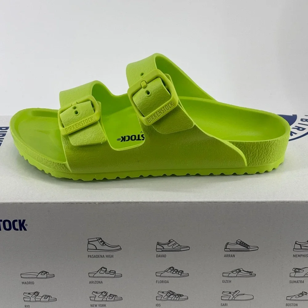 Birkenstock Arizona EVA Kids Size 33 US 2 Active Lime Green Waterproof Sandals